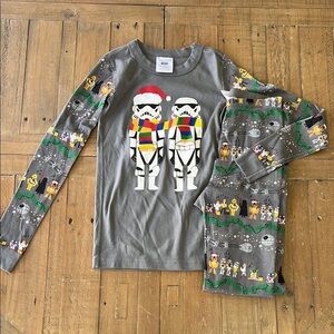 Hanna andersson Star Wars holiday storm troopers long long John pajamas